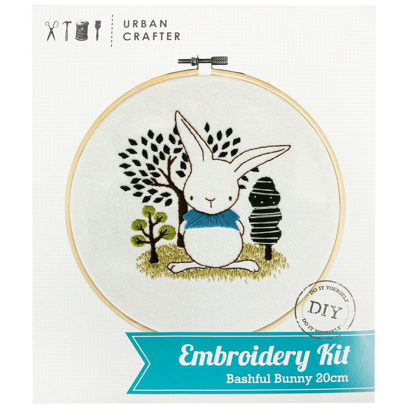Beige Urban Crafter Embroidery Kit Bashful Bunny Needlework Kits