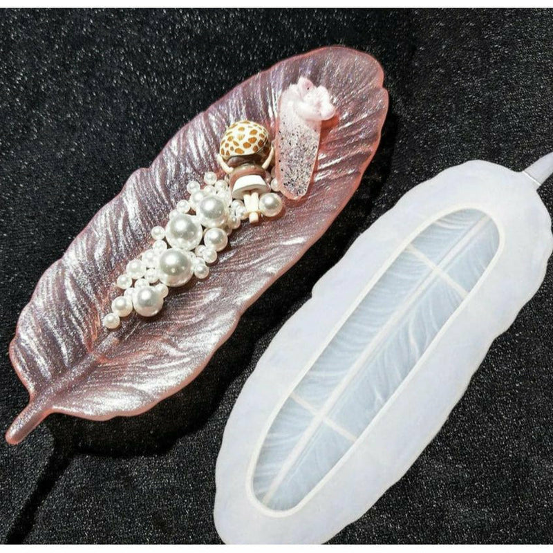 Light Gray Resin Mould   Feather mould Resin Craft Moulds
