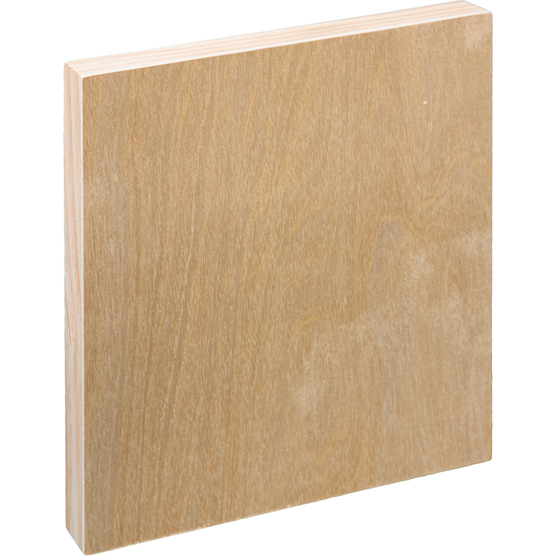 Dark Khaki Art Studio Wooden Panel 20x20cm 20mm Deep Canvas and Painting Surfaces