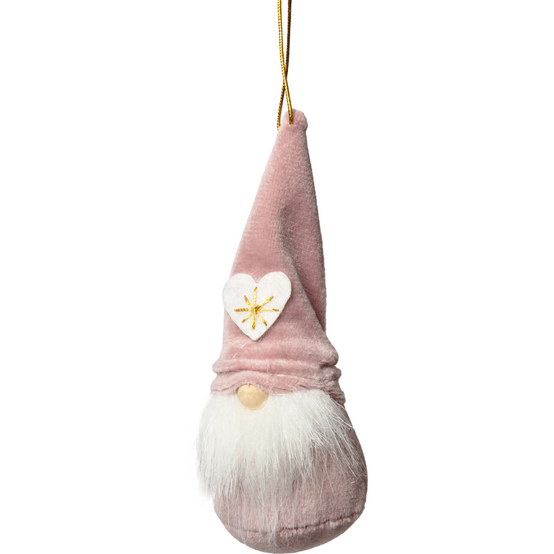 Christmas Hanging Decorative Gnome-Pink 5x13cm