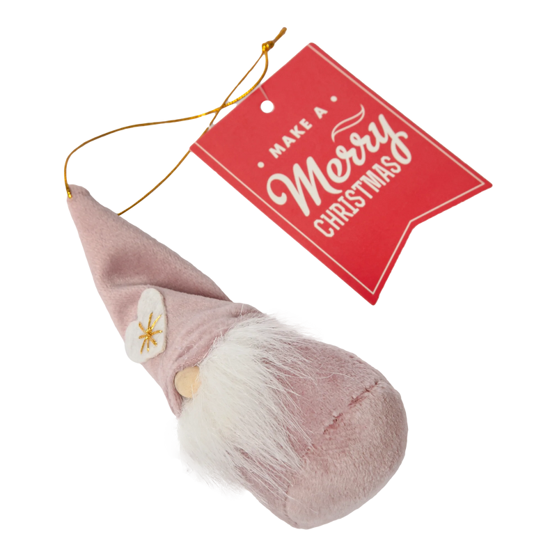 Christmas Hanging Decorative Gnome-Pink 5x13cm