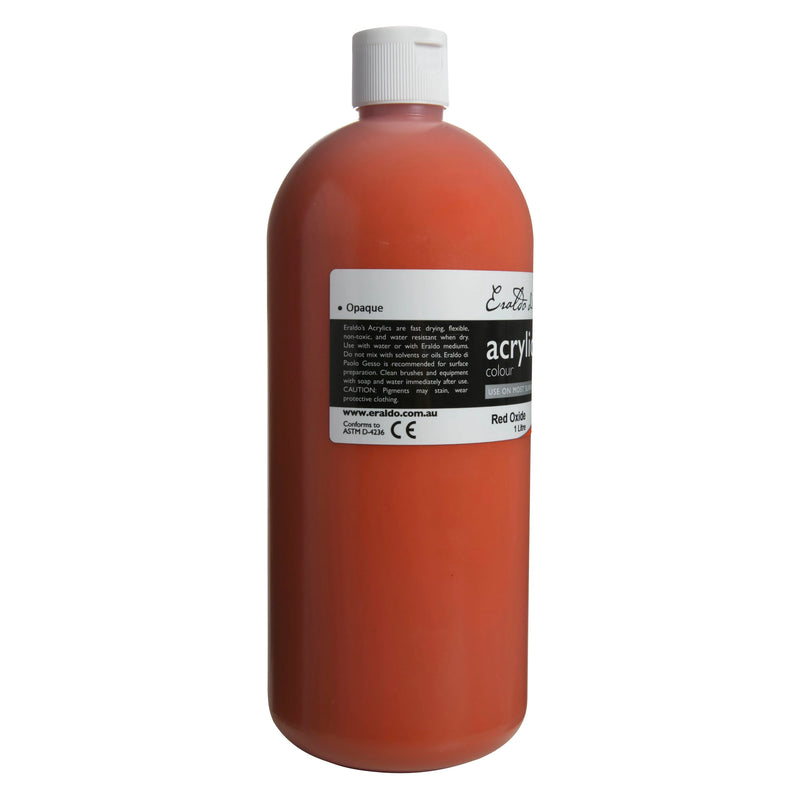 Sienna Eraldo Acrylic Paint 1Lt Red Oxide Acrylic Paints