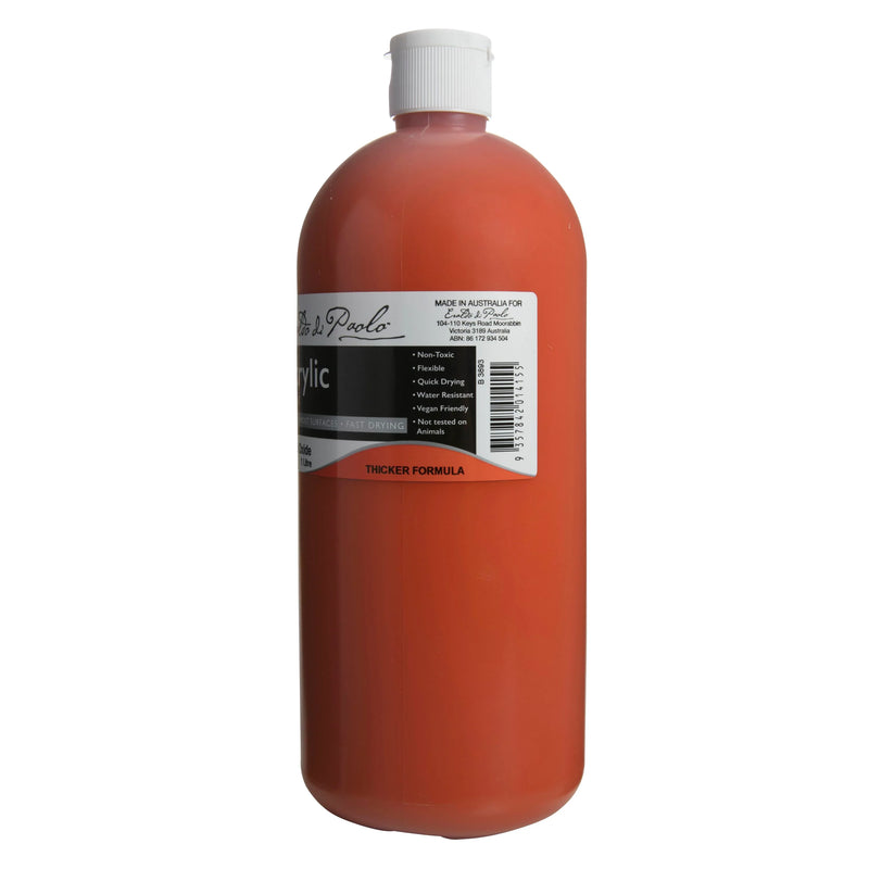 Sienna Eraldo Acrylic Paint 1Lt Red Oxide Acrylic Paints