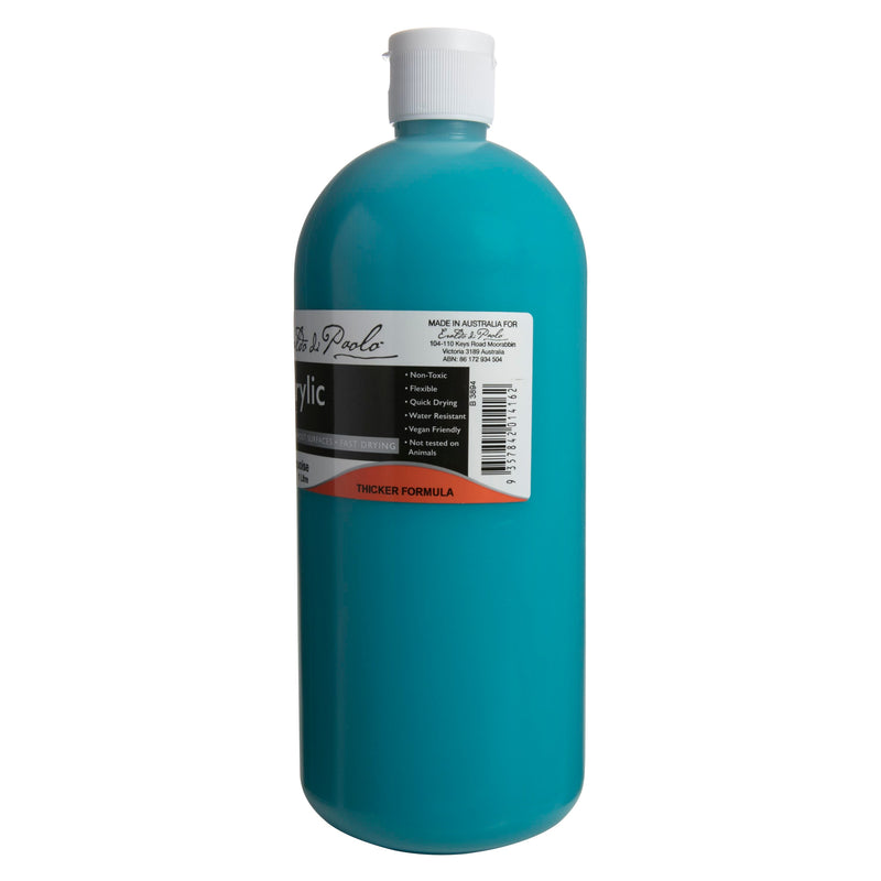 Dark Cyan Eraldo Acrylic Paint 1Lt Turquoise Acrylic Paints