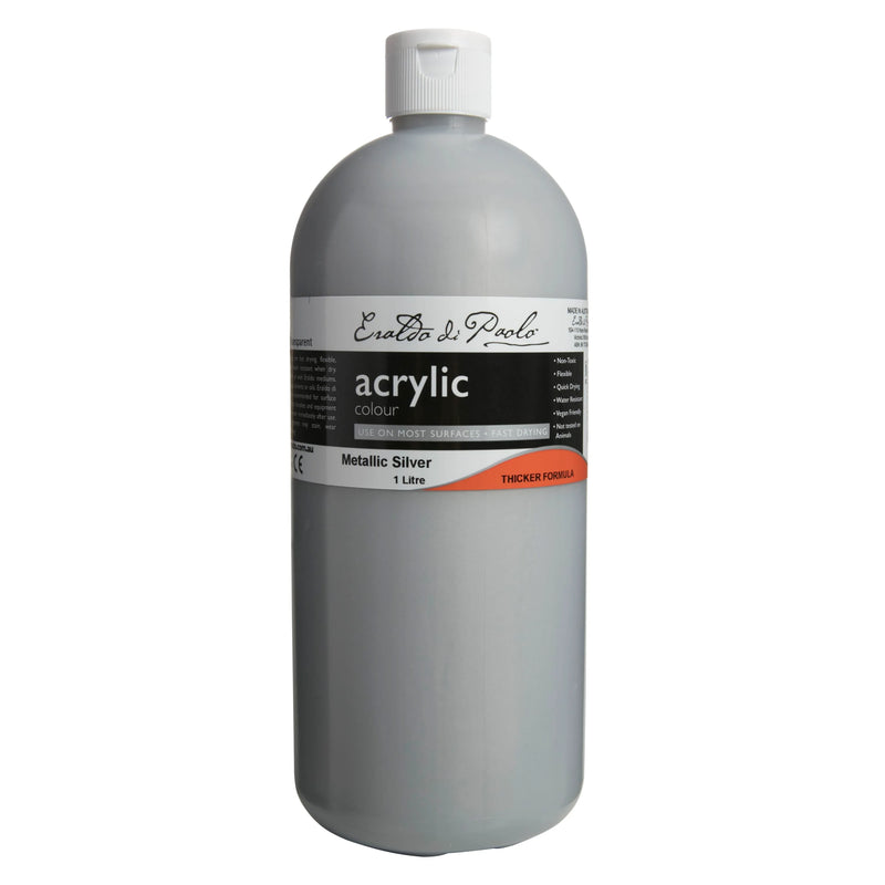 Eraldo Acrylic Paint 1Lt Metallic Silver