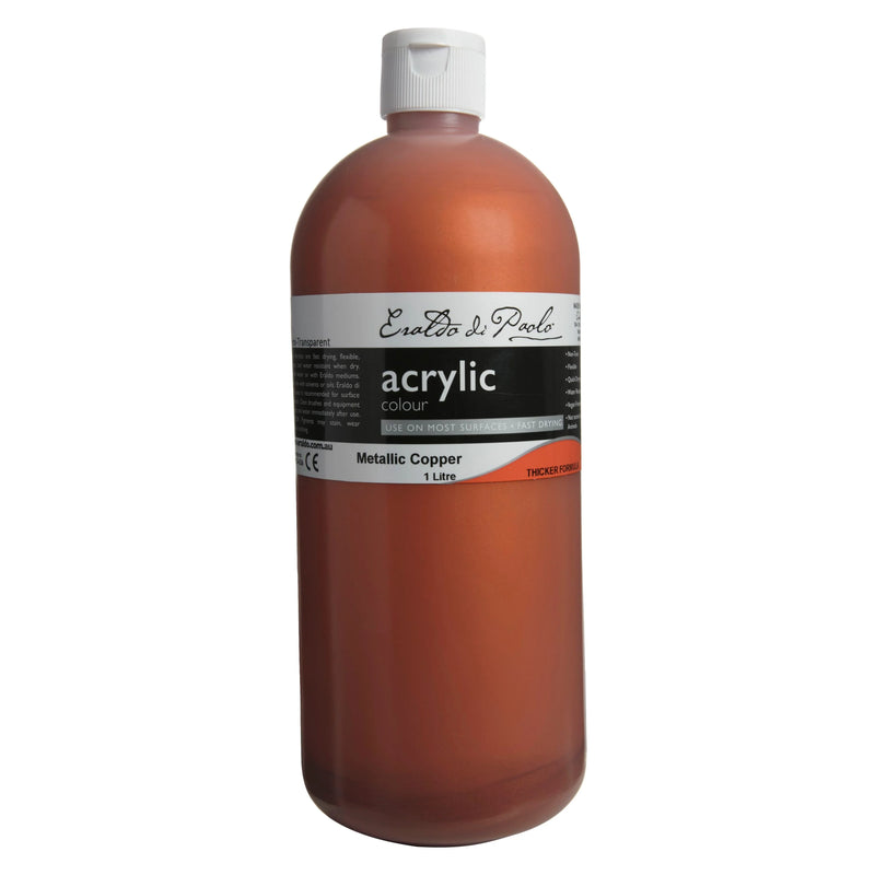 Eraldo Acrylic Paint 1Lt Metallic Copper