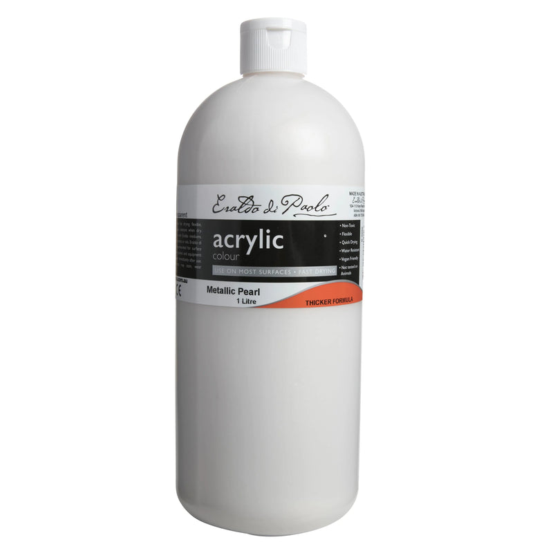 Beige Eraldo Acrylic Paint 1Lt Metallic Pearl Acrylic Paints