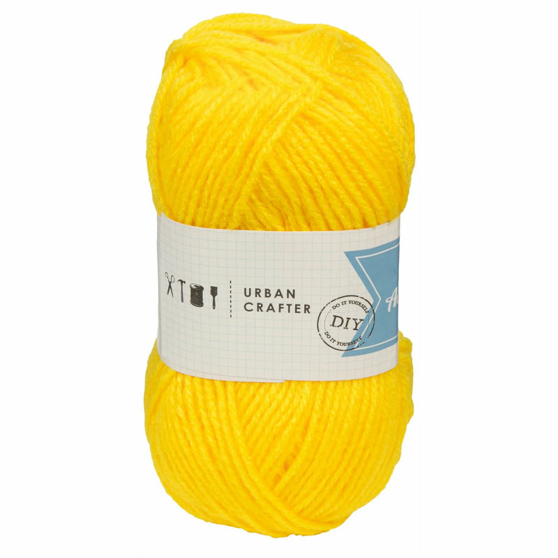 Gold Urban Crafter 100% Premium Acrylic Yarn-Golden Yellow, 8 Ply, 50g Knitting and Crochet Yarn