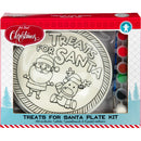 Light Gray Art Star Paint Your Own Santa Cookie Plate Kit Christmas