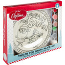 Light Gray Art Star Paint Your Own Santa Cookie Plate Kit Christmas