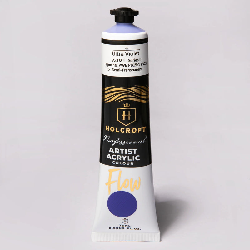 Holcroft Professional Acrylic Flow Paint 75ml Ultra Violet Series 2