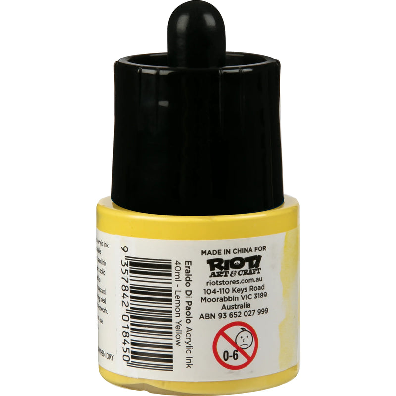 Eraldo Di Paolo Acrylic Ink 40ml  - Lemon Yellow