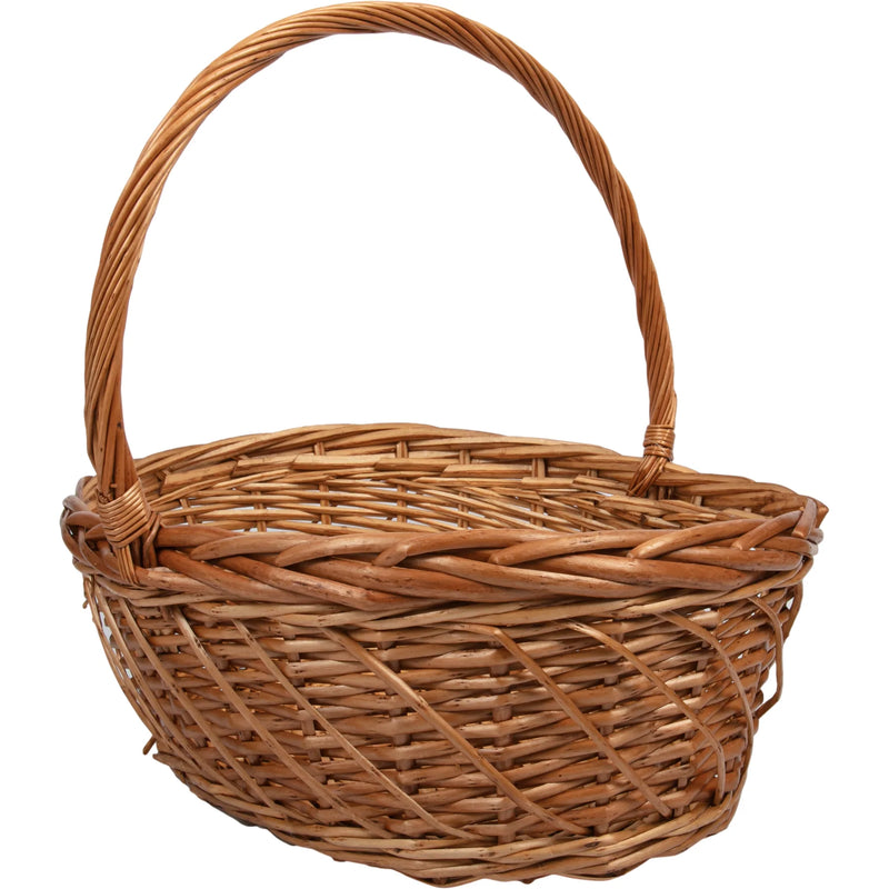Sienna Urban Crafter Stained Split Willow Oval Basket with Handle Large 42 x 30 x 16cm Boxes