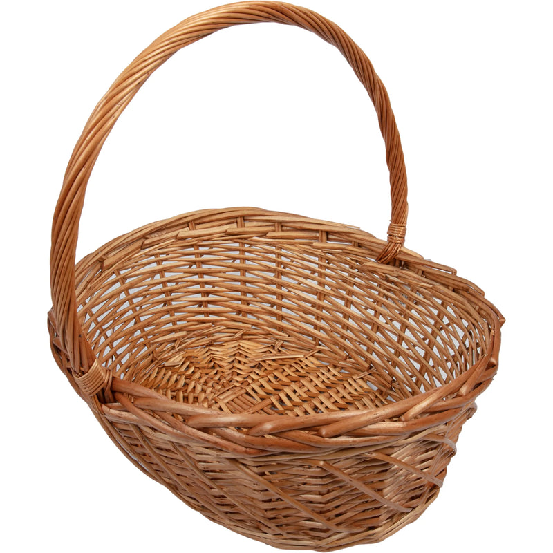 Sienna Urban Crafter Stained Split Willow Oval Basket with Handle Large 42 x 30 x 16cm Boxes