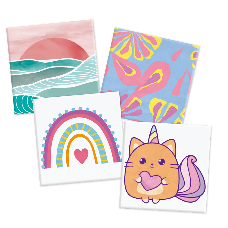 Light Gray Art Star Paint Your Own Drink Coaster Kit-Makes 4 Kids Craft Kits