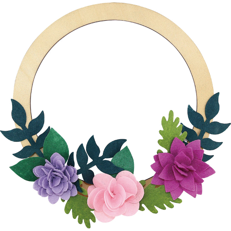 Dark Slate Gray Art Star Make Your Own Felt Flower Wreath Kids Craft Kits