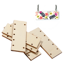 Wheat Simply DIY Plywood Jewellery Rectangle Pendant 55x20mm (6 Pieces) Beading