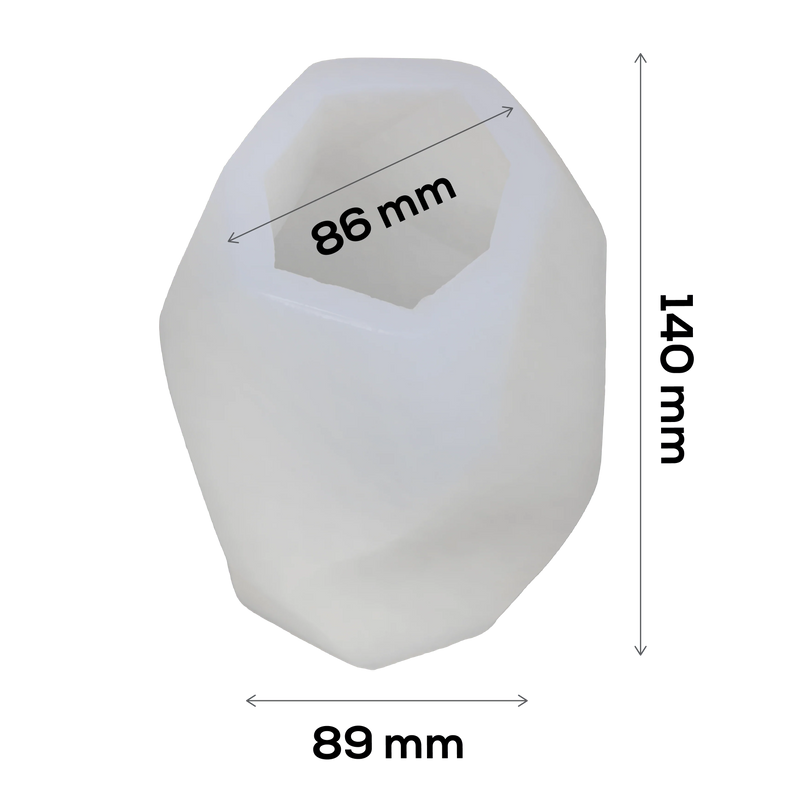 Urban Crafter Diamond Shaped Stone Candle Mould 89x86x140mm