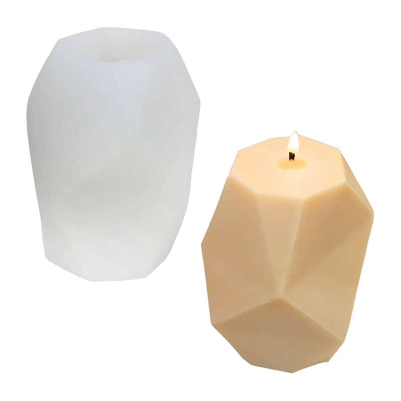 Urban Crafter Diamond Shaped Stone Candle Mould 89x86x140mm