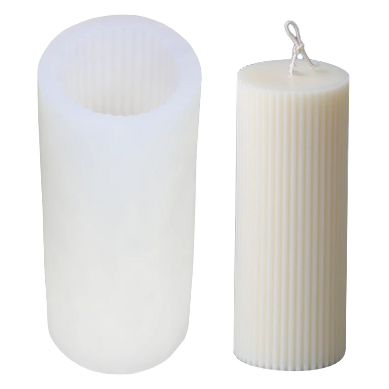 Urban Crafter Large Striped Cylinder Candle Mould 140x62mm