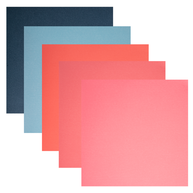 The Paper Mill Coloured Core Smooth Cardstock 180gsm 6 x 6" 25 Sheets Sunset