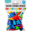 Art Star Assorted Colour and Design Safari Animal Beads 90g Pack