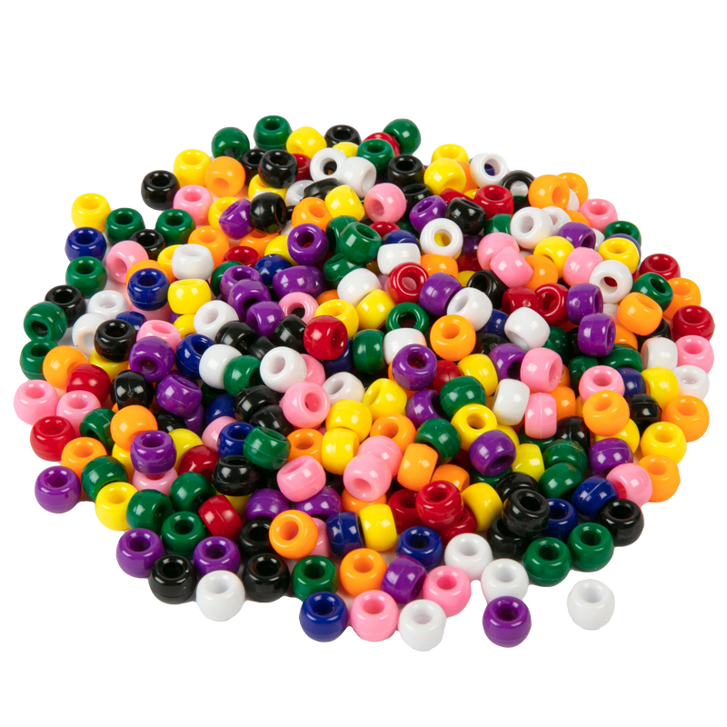 Art Star Assorted Colour Pony Beads 6 x 9mm 1500 Piece Tub