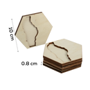 Urban Crafter Plywood Hexaganol Coasters for Resin 5 pack 11.7 x 10 x 0.8cm