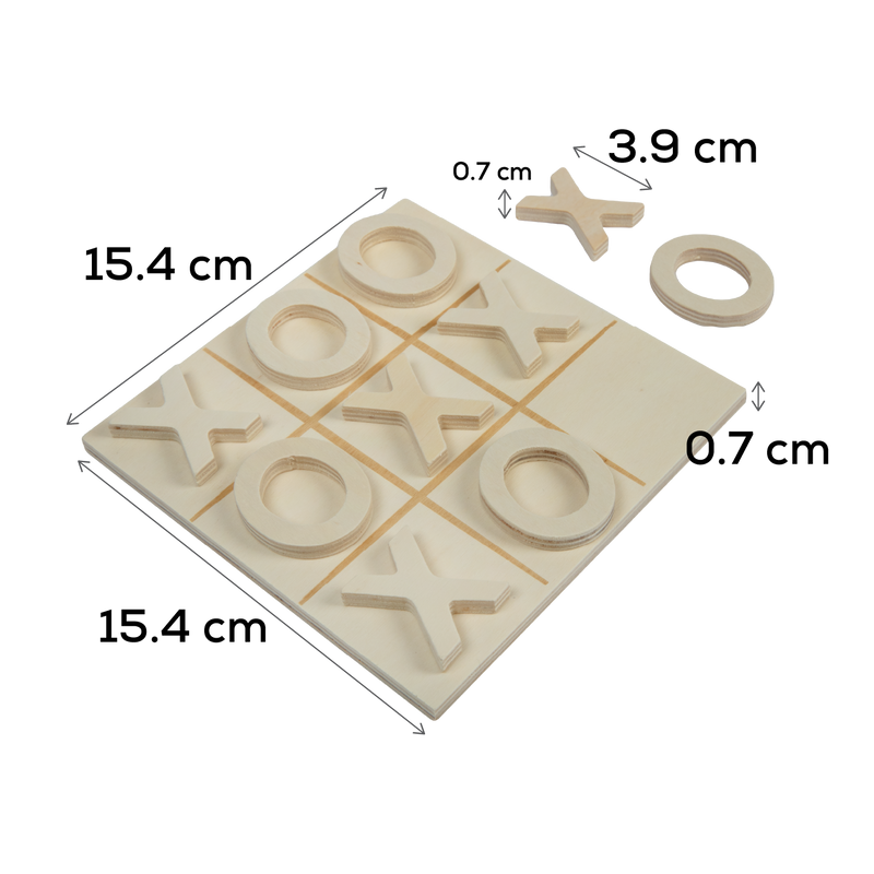 Tan Urban Crafter Plywood Noughts and Crosses Set (11 Pieces) Woodcraft