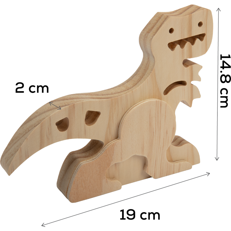 Rosy Brown Tim and Tess Pine Dinosaur Kids Craft Basics