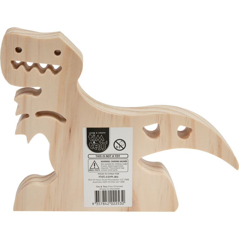 Tan Tim and Tess Pine Dinosaur Kids Craft Basics