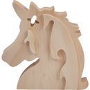Tan Tim and Tess Pine Unicorn Head Kids Craft Basics