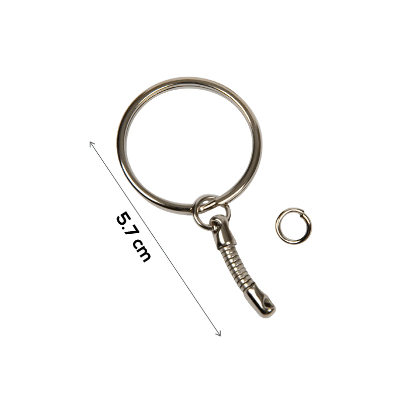Personalisable Keychain Ring with Snake Chain 3cm