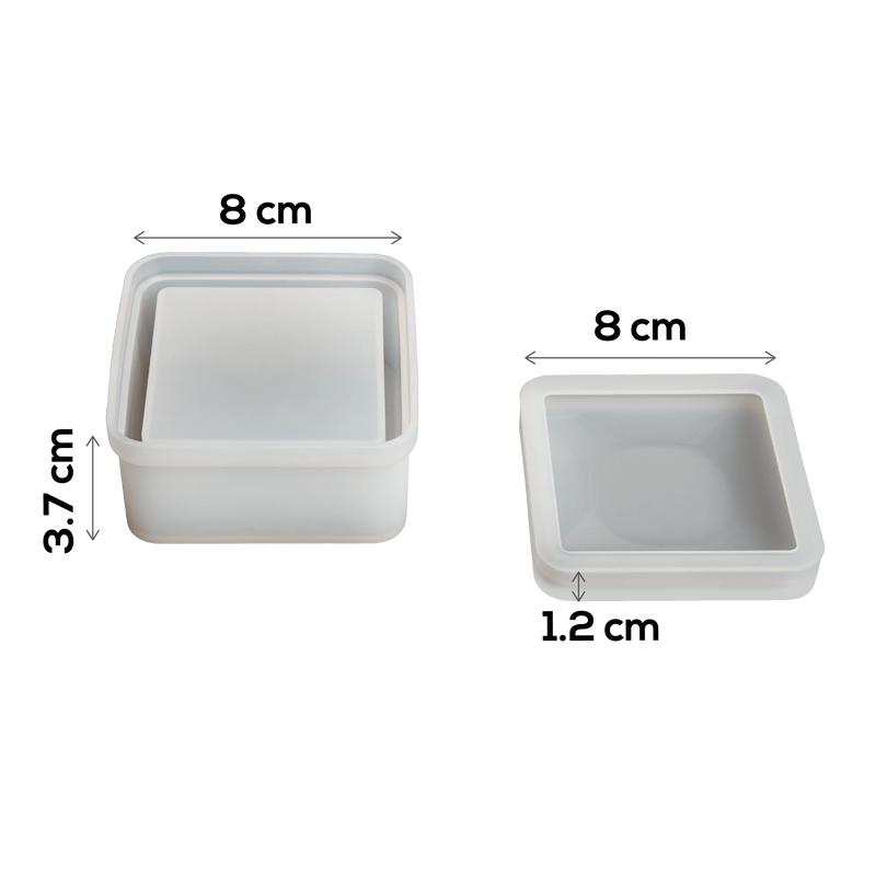 Urban Crafter Square Box Silicone Mold 8x8x3.7cm