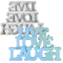 Urban Crafter Silicone words Mold 16x13x13.5cm - Live Love Laugh