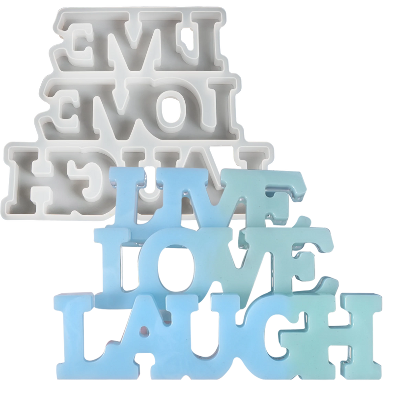 Urban Crafter Silicone words Mold 16x13x13.5cm - Live Love Laugh
