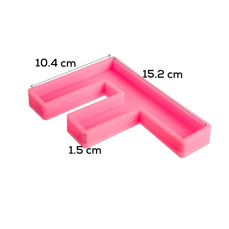 Urban Crafter - Large  Alphabet Silicone Mold  - F -Height:15.2cm