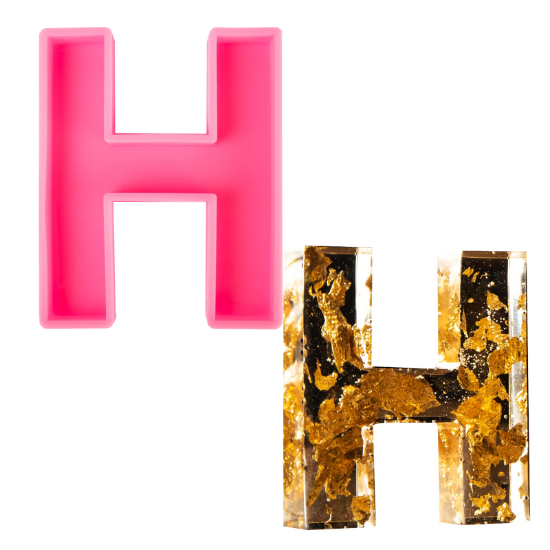 Urban Crafter - Large  Alphabet Silicone Mold  - H -Height:15.2cm