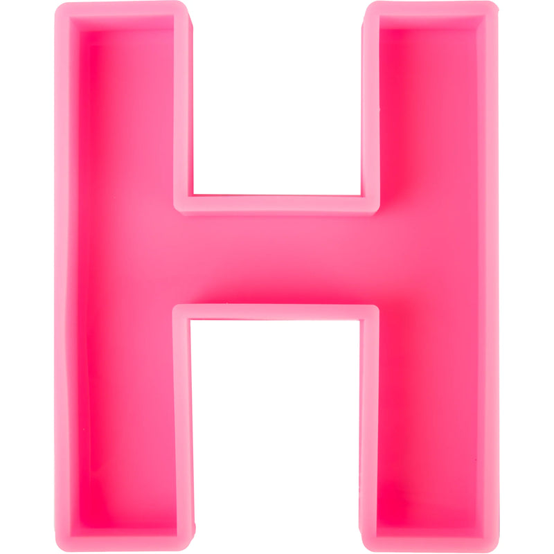 Urban Crafter - Large  Alphabet Silicone Mold  - H -Height:15.2cm