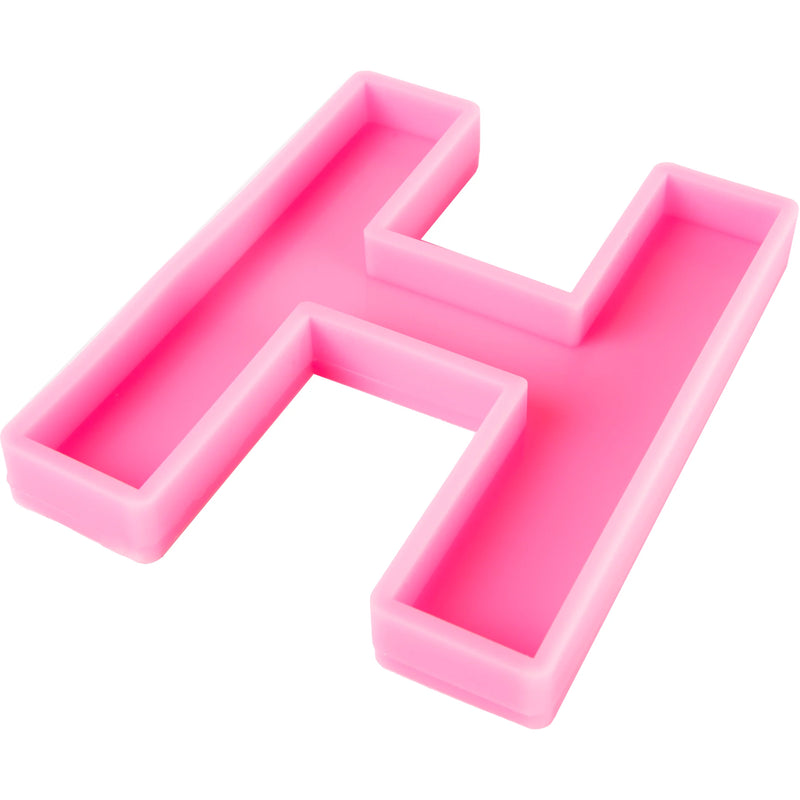 Urban Crafter - Large  Alphabet Silicone Mold  - H -Height:15.2cm