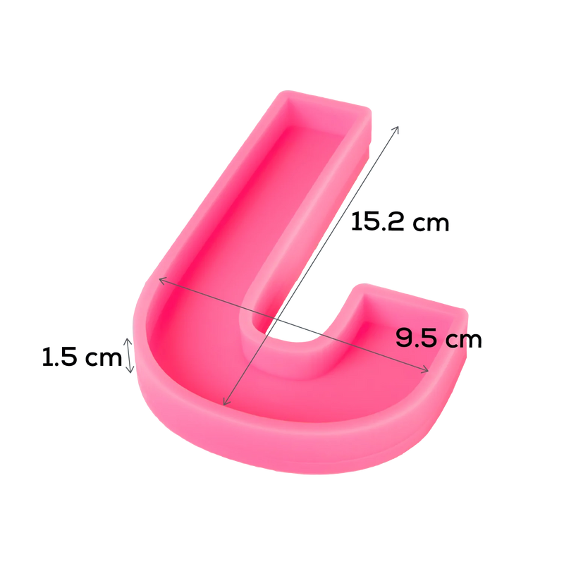 Urban Crafter - Large  Alphabet Silicone Mold  - J -Height:15.2cm