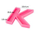 Urban Crafter - Large  Alphabet Silicone Mold  - K -Height:15.2cm