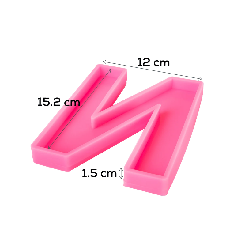 Urban Crafter - Large  Alphabet Silicone Mold  - N -Height:15.2cm