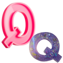 Urban Crafter - Large  Alphabet Silicone Mold  - Q -Height:15.2cm