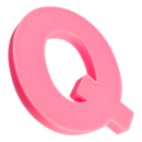 Urban Crafter - Large  Alphabet Silicone Mold  - Q -Height:15.2cm