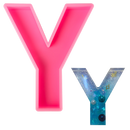 Urban Crafter - Large  Alphabet Silicone Mold  - Y -Height:15.2cm