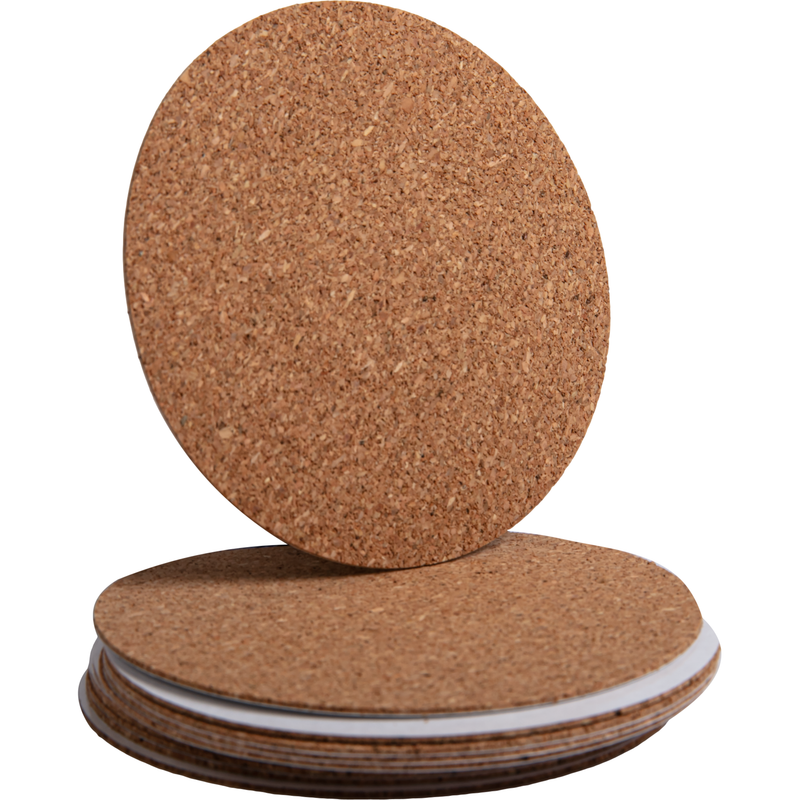 Urban Crafter Adhesive Cork Backing Packs-Round (12 Pack)