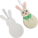Art Star Easter Hanging Ceramic Bunny Blank 6.1x12.5cm
