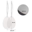 Art Star Easter Hanging Clear Acrylic Egg Blank 5.3x8cm (2 Pack)