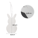 Art Star Easter Hanging Clear Acrylic Bunny Blank 6.7x12.1cm